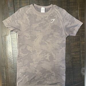 Gymshark Taupe Camouflage Short Sleeve Tee
